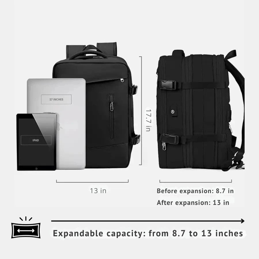 Men’s Travel Backpack – Expandable 28–40L Cabin Carry-On