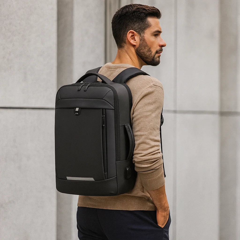 Men’s Travel Backpack - USB Charging Anti-Theft Carry-On