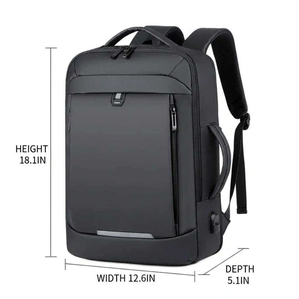 Men’s Travel Backpack - USB Charging Anti-Theft Carry-On