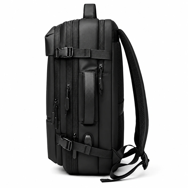 Men’s Travel Backpack - Expandable 30L Water-Resistant Nylon