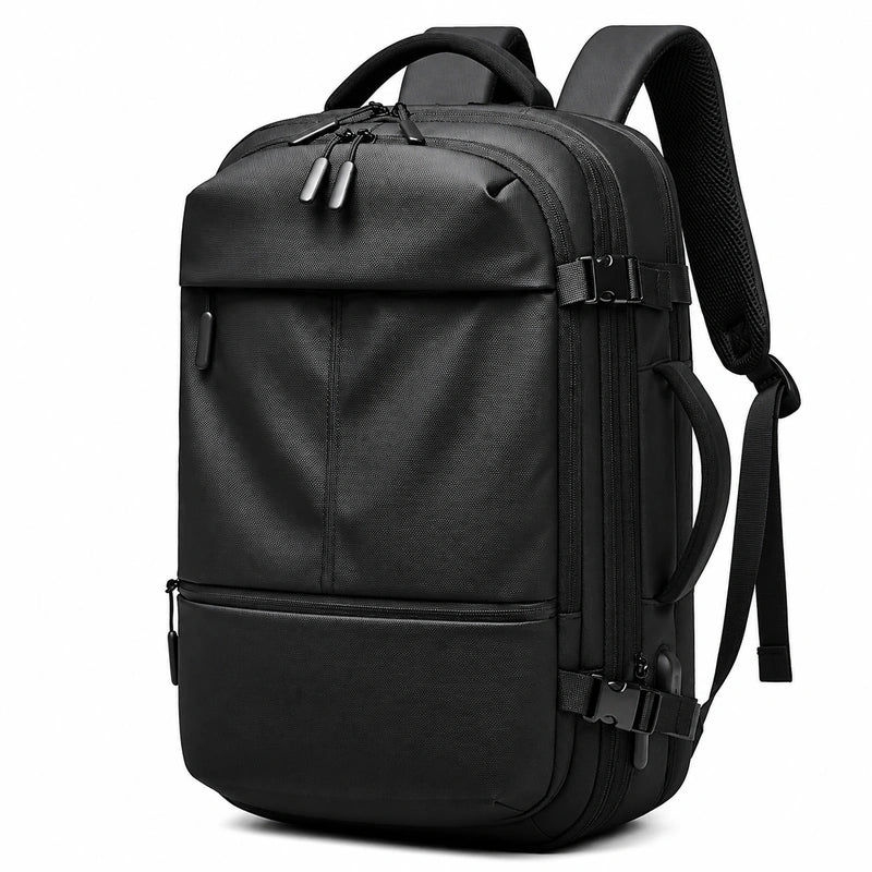 Men’s Travel Backpack - Expandable 30L Water-Resistant Nylon