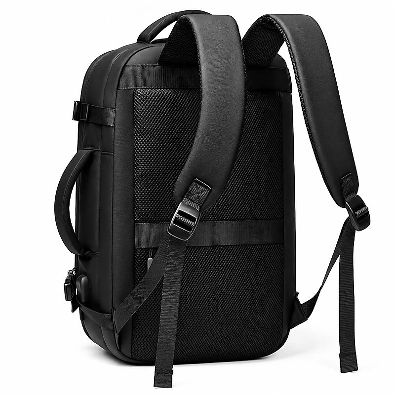 Men’s Travel Backpack - Expandable 30L Water-Resistant Nylon