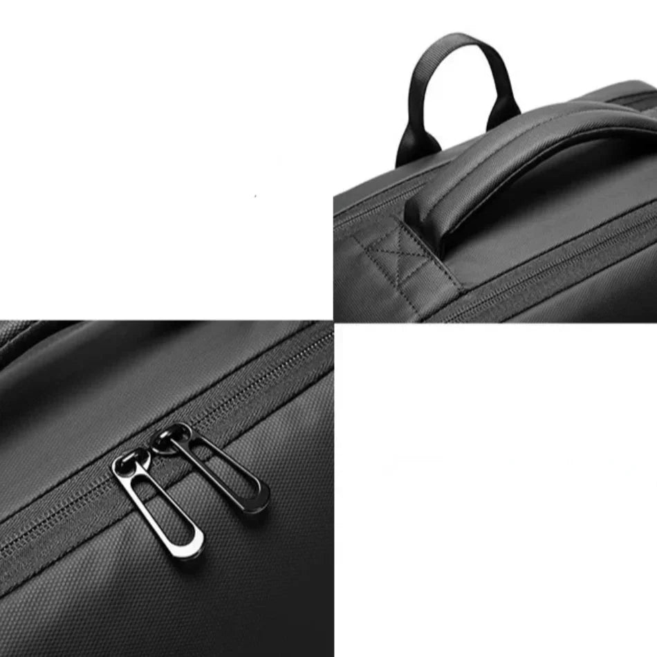 Men’s USB Laptop Backpack with Luggage Strap - 15.6 Inch Oxford Commuter Pack