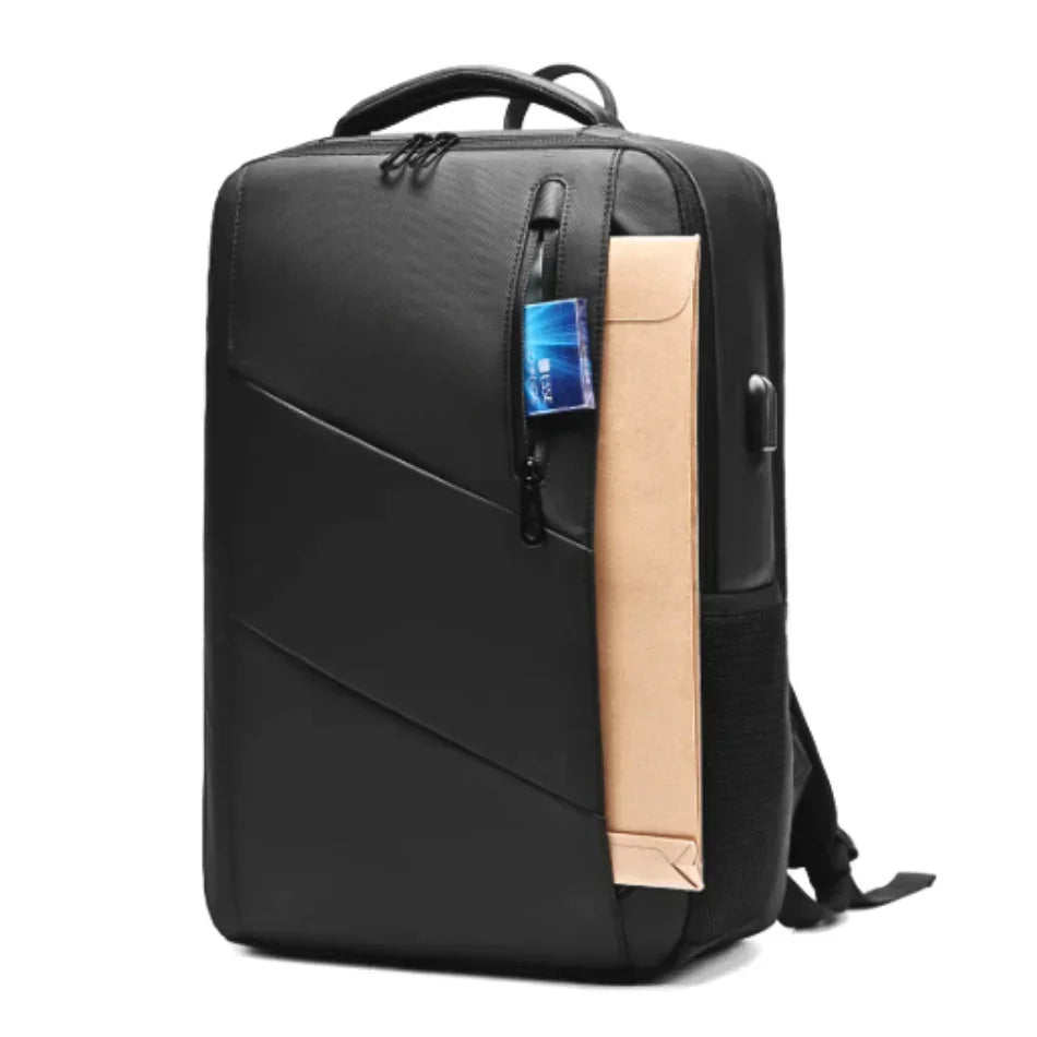 Men’s USB Laptop Backpack with Luggage Strap - 15.6 Inch Oxford Commuter Pack