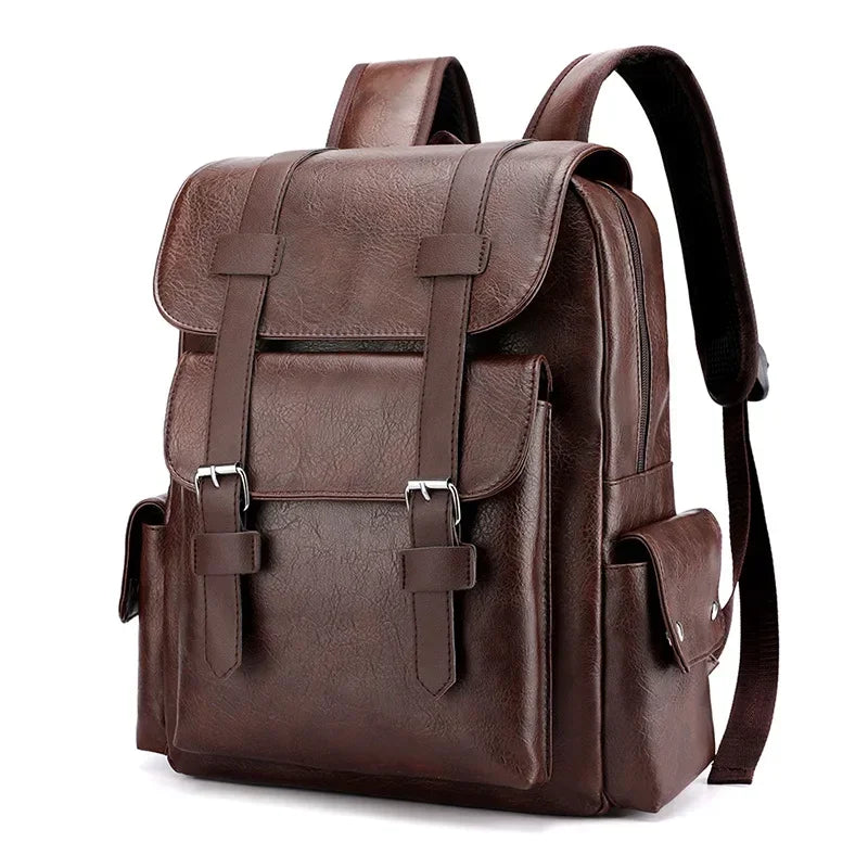 Men’s Vintage Backpack - Buckle Flap 15’’ Laptop Bag