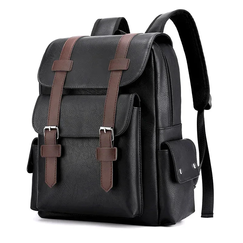 Men’s Vintage Backpack - Buckle Flap 15’’ Laptop Bag