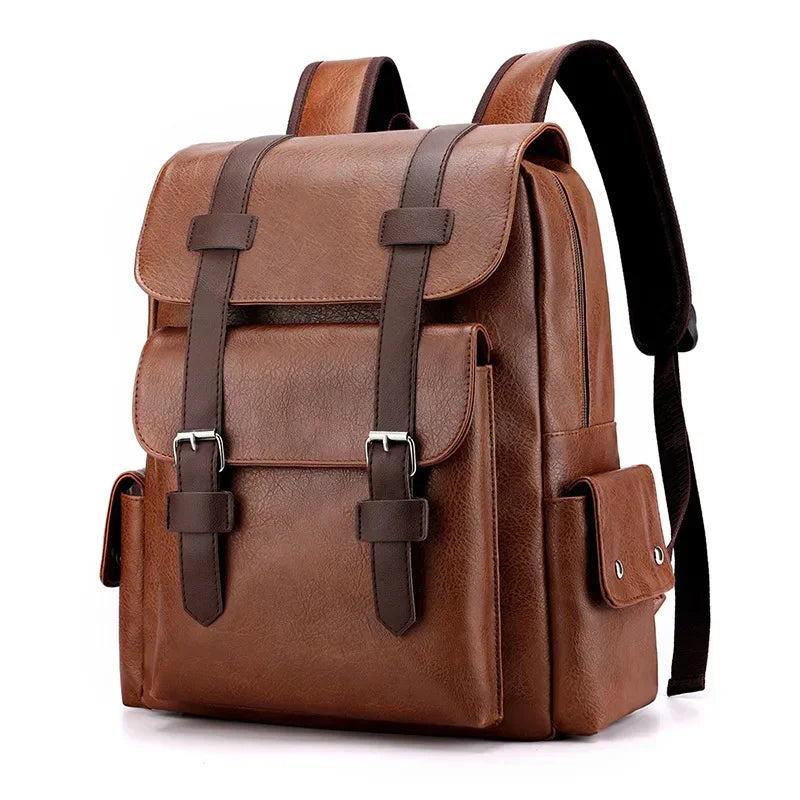 Men’s Vintage Backpack - Buckle Flap 15’’ Laptop Bag