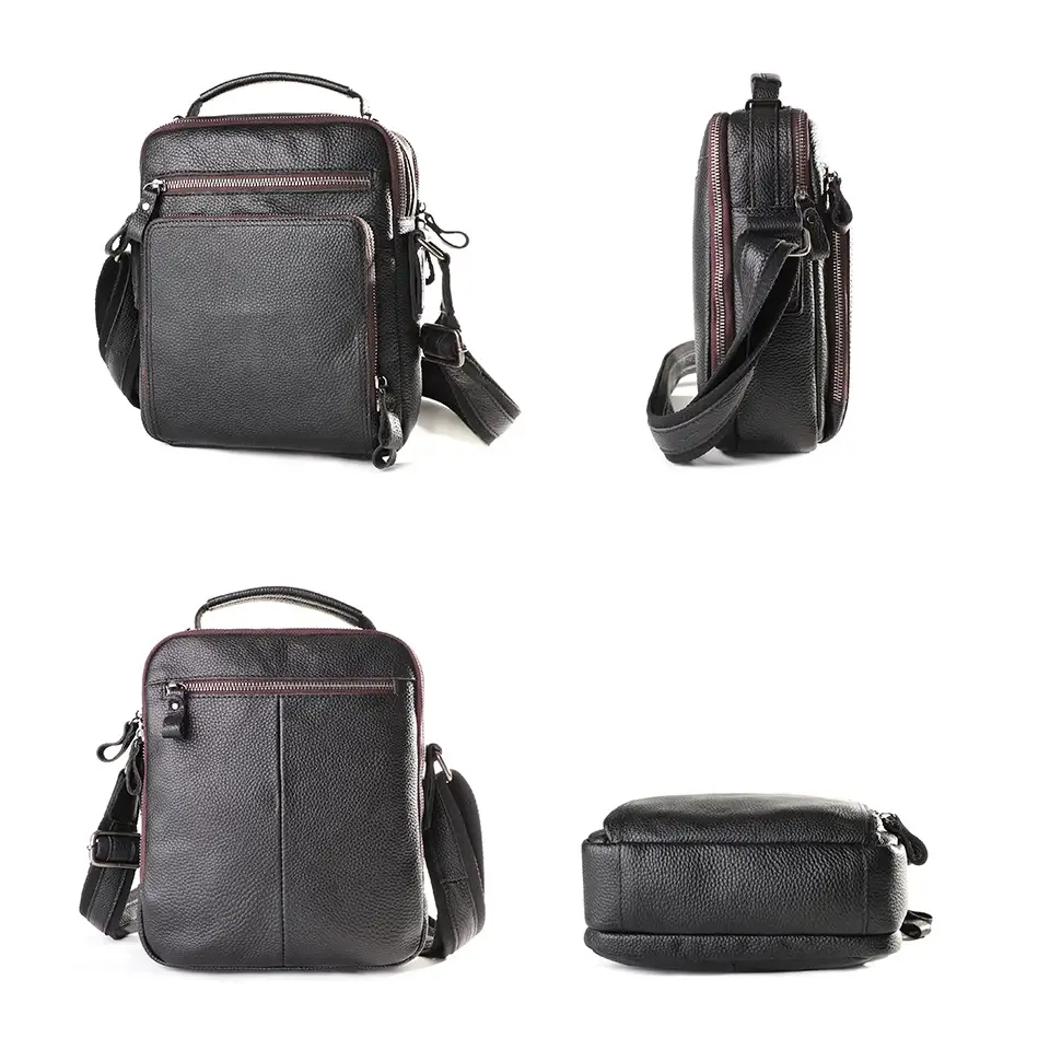 Men’s Vintage Leather Crossbody Bag – Compact Everyday Carry