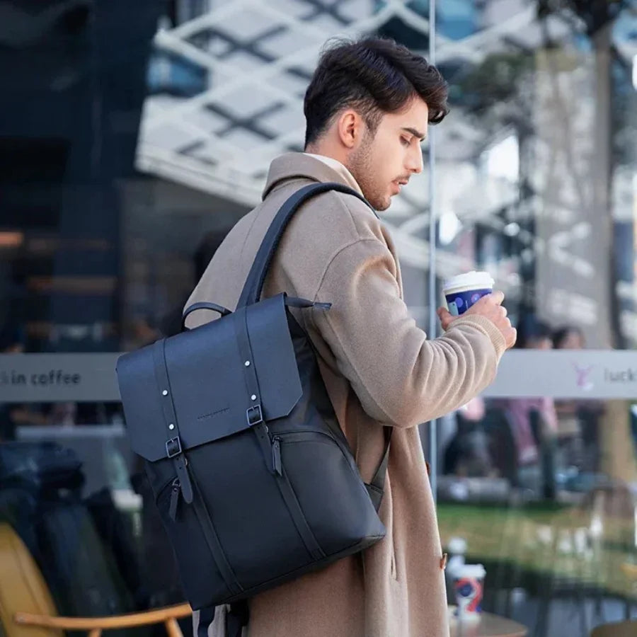 Men’s Water-Resistant Laptop Backpack - Anti-Theft Commuter Bag