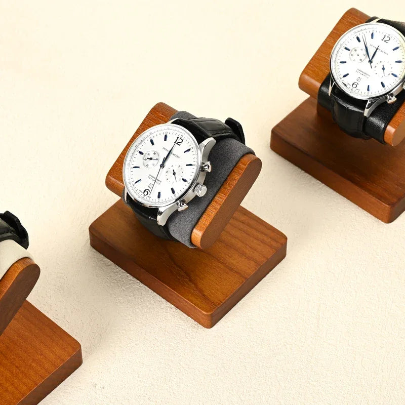 Men’s Wood Watch Stand - Microfiber-Lined Base