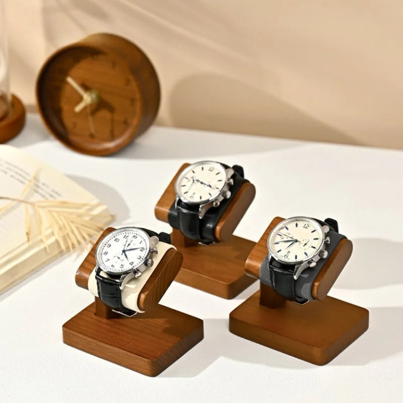 Men’s Wood Watch Stand - Microfiber-Lined Base
