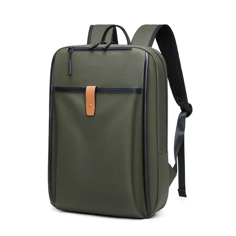 Men’s Work Backpack - Laptop Compartment Daily Bag - Olive