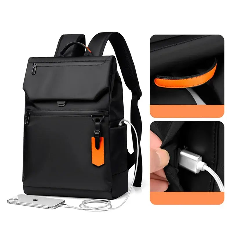 Men’s Work Backpack – USB Charging Laptop Commuter Bag