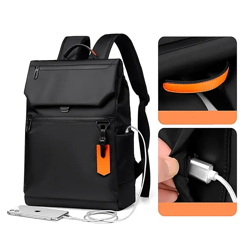Men’s Work Backpack – USB Charging Laptop Commuter Bag