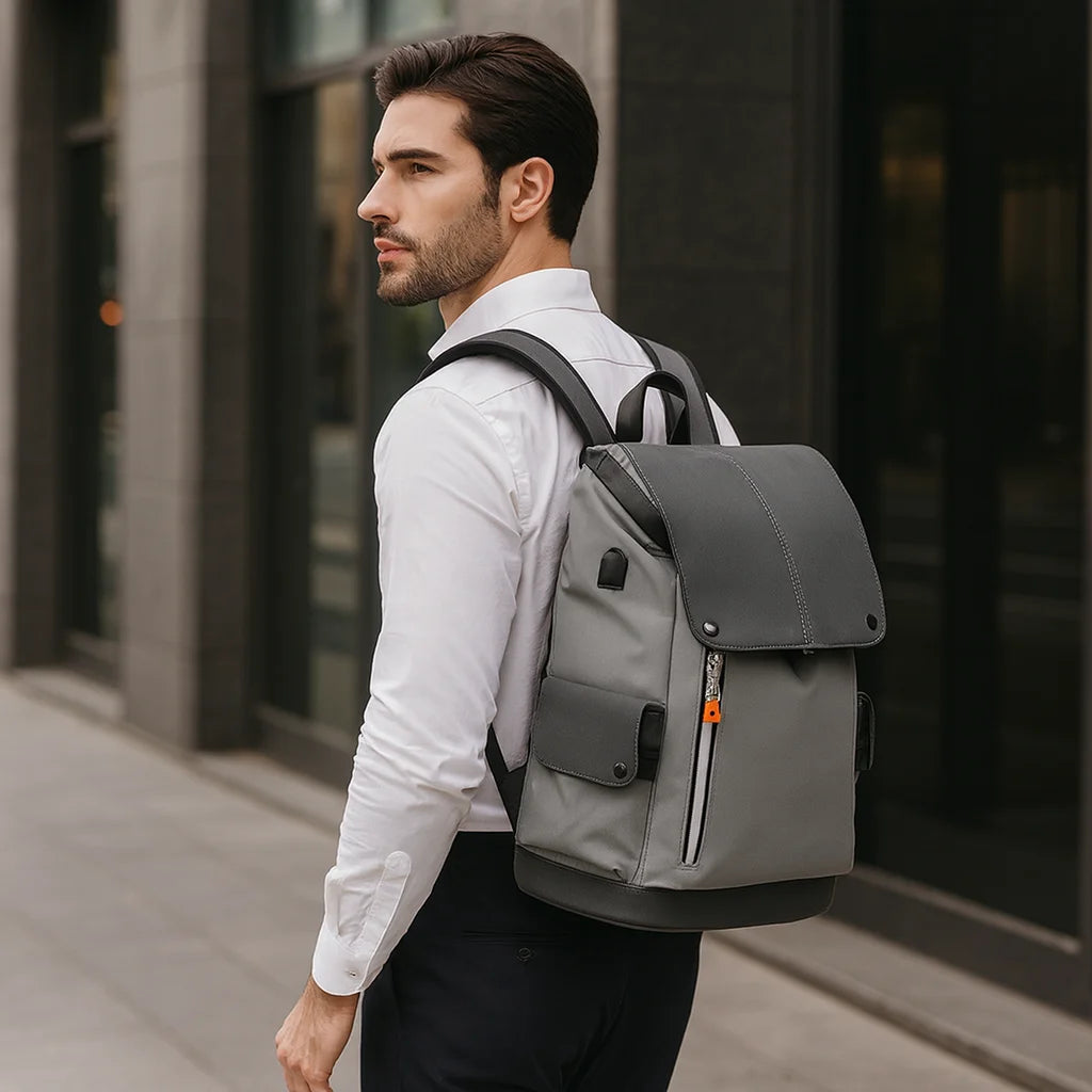 Men’s Work Backpack – Waterproof Laptop Bag with Magnetic Flap