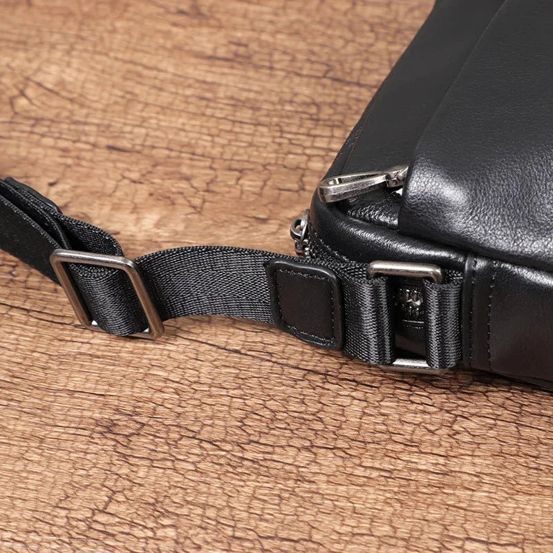 Men’s Leather Crossbody Bag - Compact Everyday Carry Bag