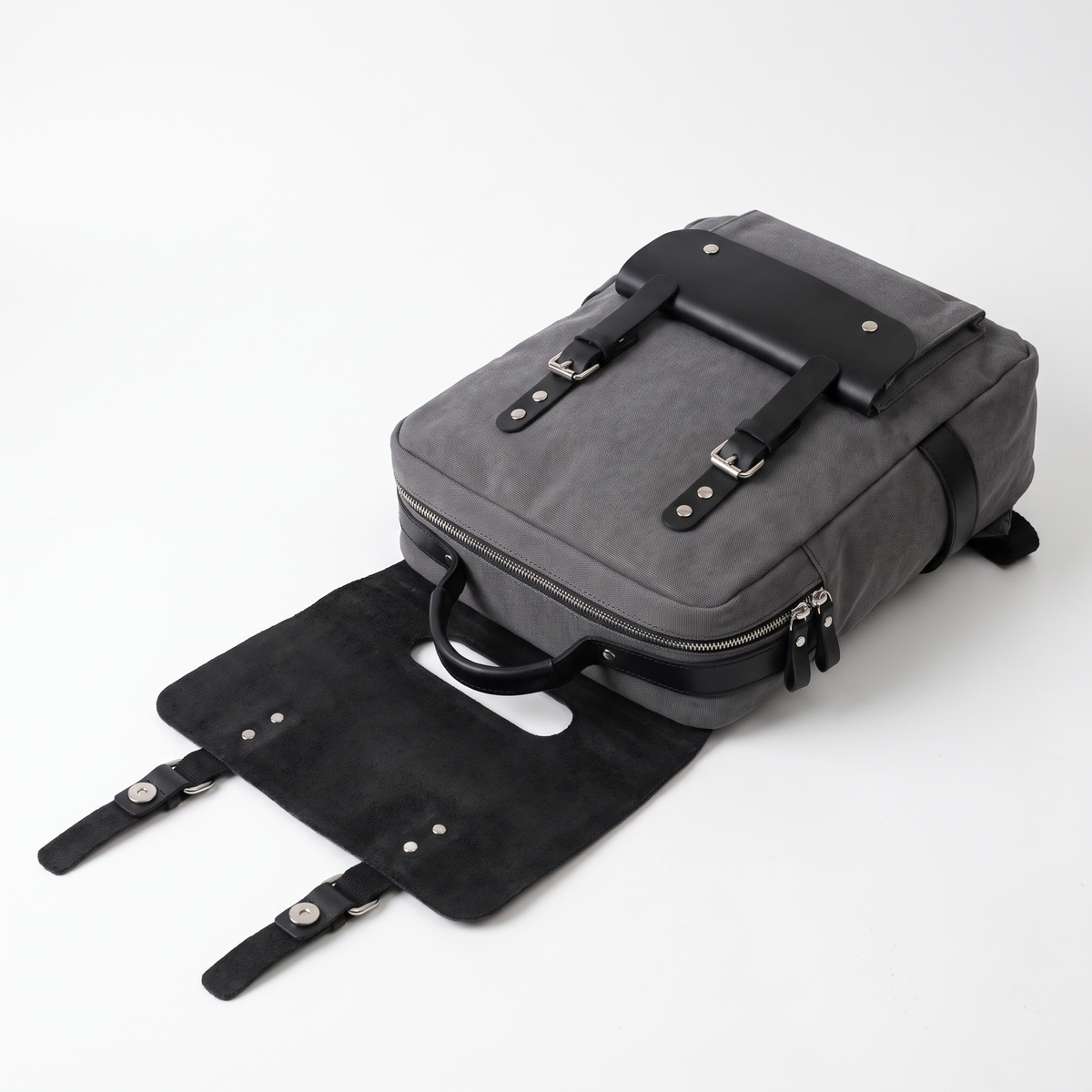 Men’s Waxed Canvas Backpack - Leather Trim 6-Color Laptop Pack
