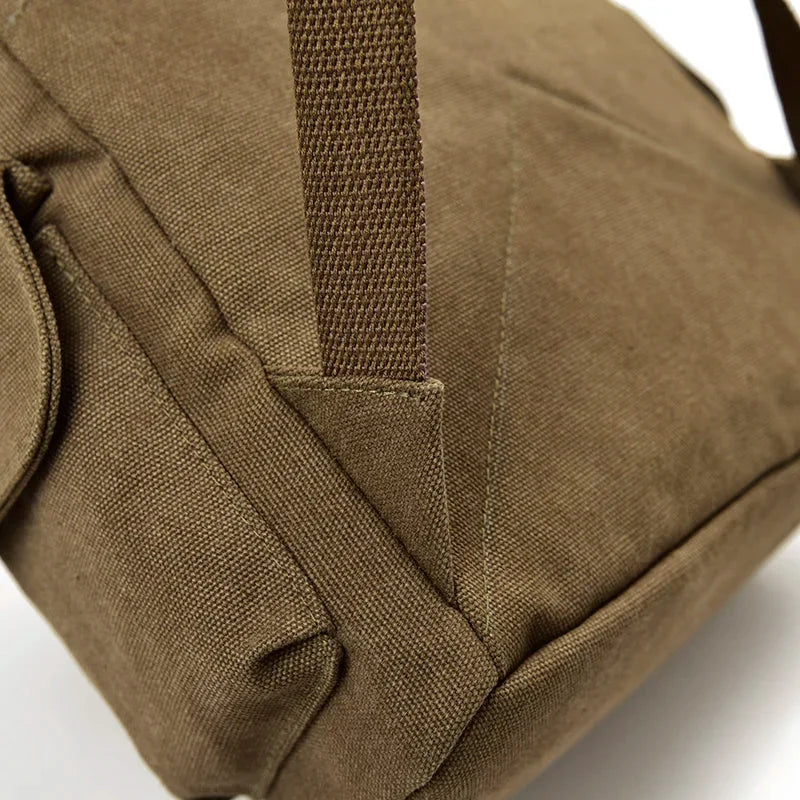 Men’s Canvas Backpack - 18L Vintage Flap-Top Daypack