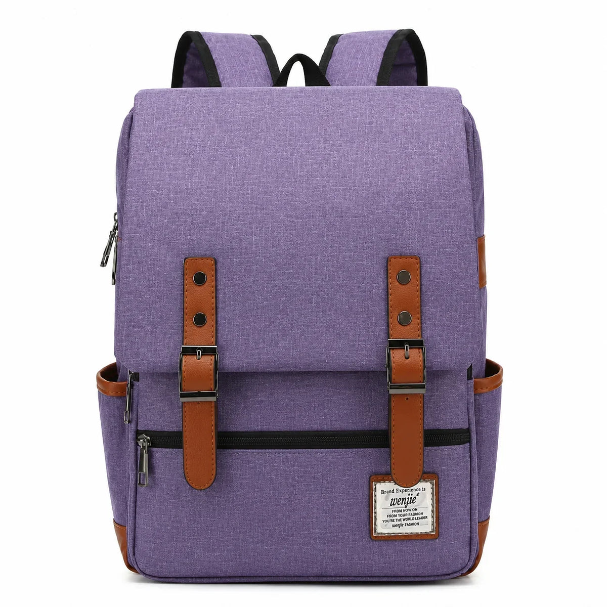 Slim Canvas Commuter Daypack - 17L Two-Buckle Flap Backpack