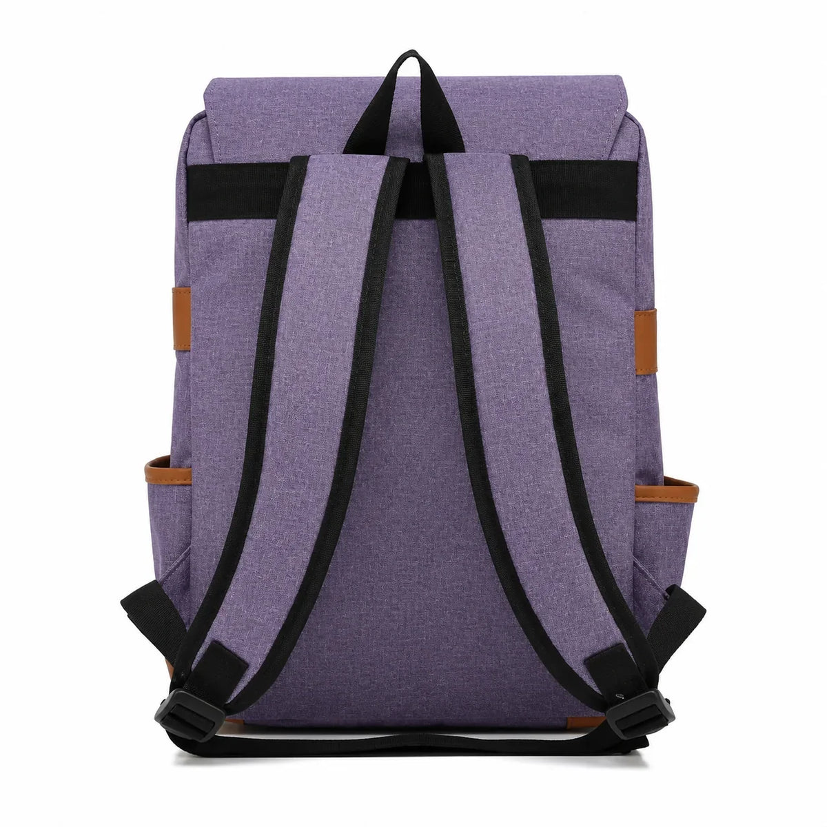 Slim Canvas Commuter Daypack - 17L Two-Buckle Flap Backpack