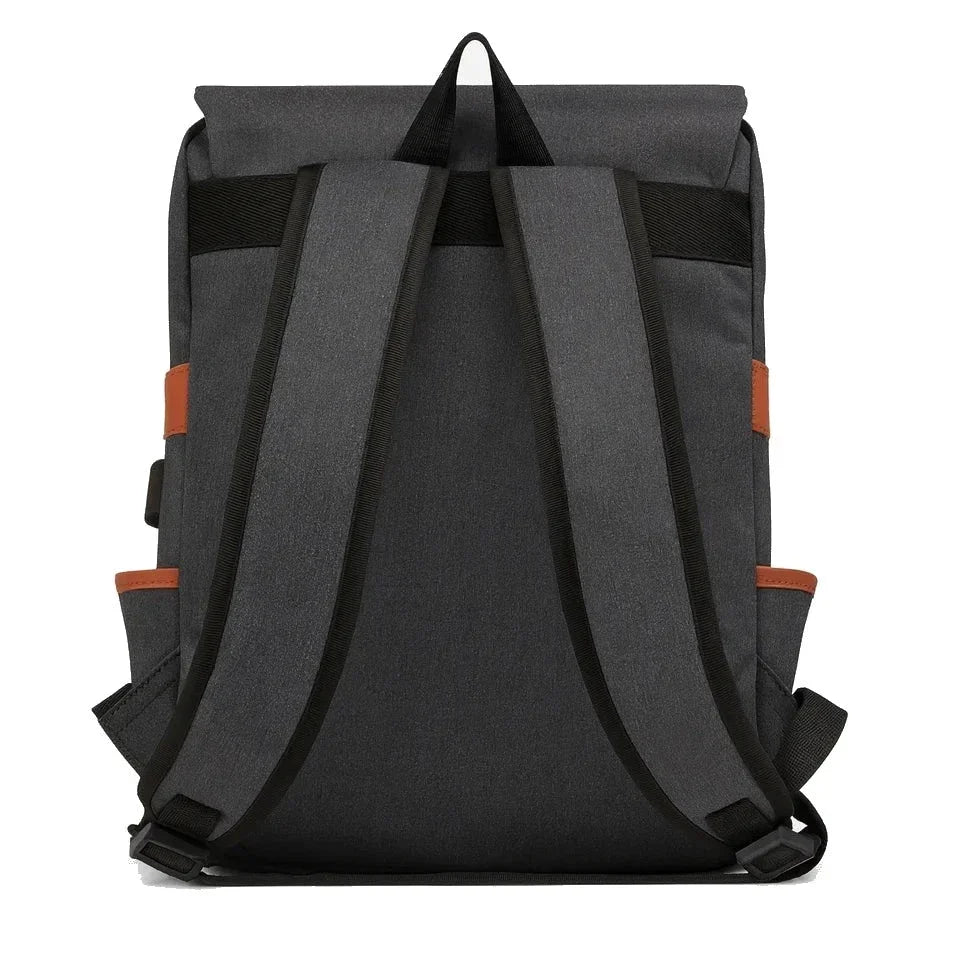 Slim Canvas Commuter Daypack - 17L Two-Buckle Flap Backpack