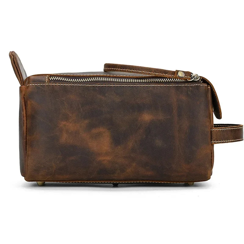 Men’s Leather Dopp Kit - Full-Grain Travel Toiletry Bag