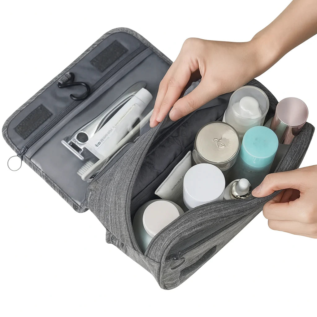 Men’s Hanging Toiletry Bag - 2-Piece Travel Organizer Set