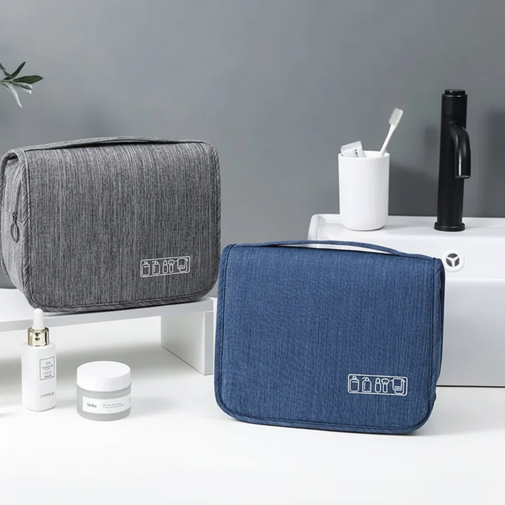 Men’s Hanging Toiletry Bag - 2-Piece Travel Organizer Set