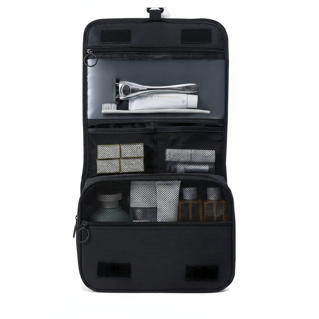 Men’s Hanging Toiletry Bag - 2-Piece Travel Organizer Set