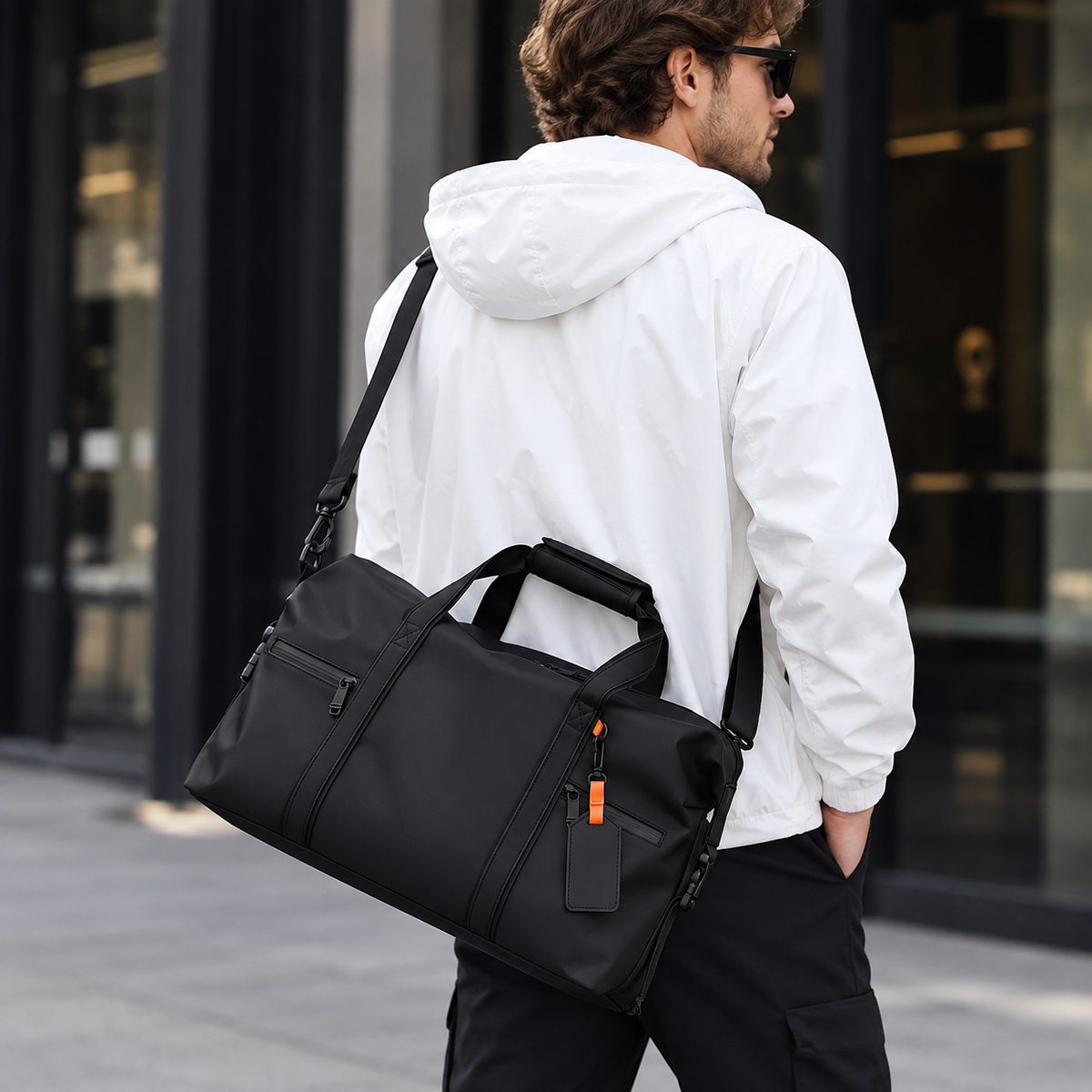 Men's Weekender Duffel Bag – Water-Resistant Travel Bag