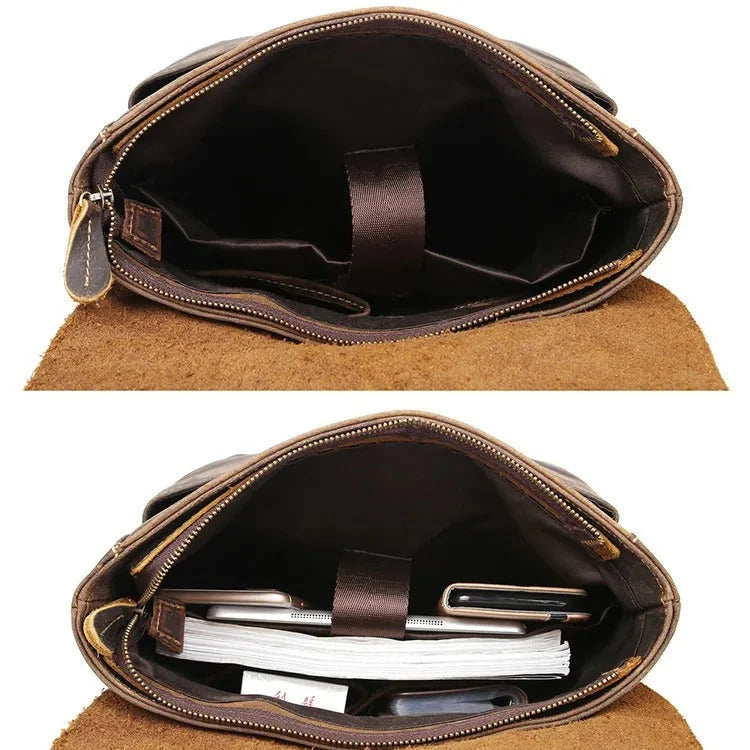 Vintage Full‑Grain Leather Backpack – Work & Everyday Carry
