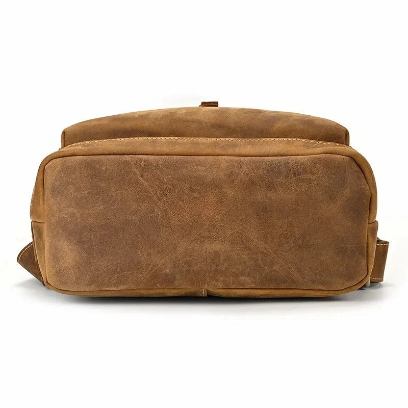 Vintage Full‑Grain Leather Backpack – Work & Everyday Carry