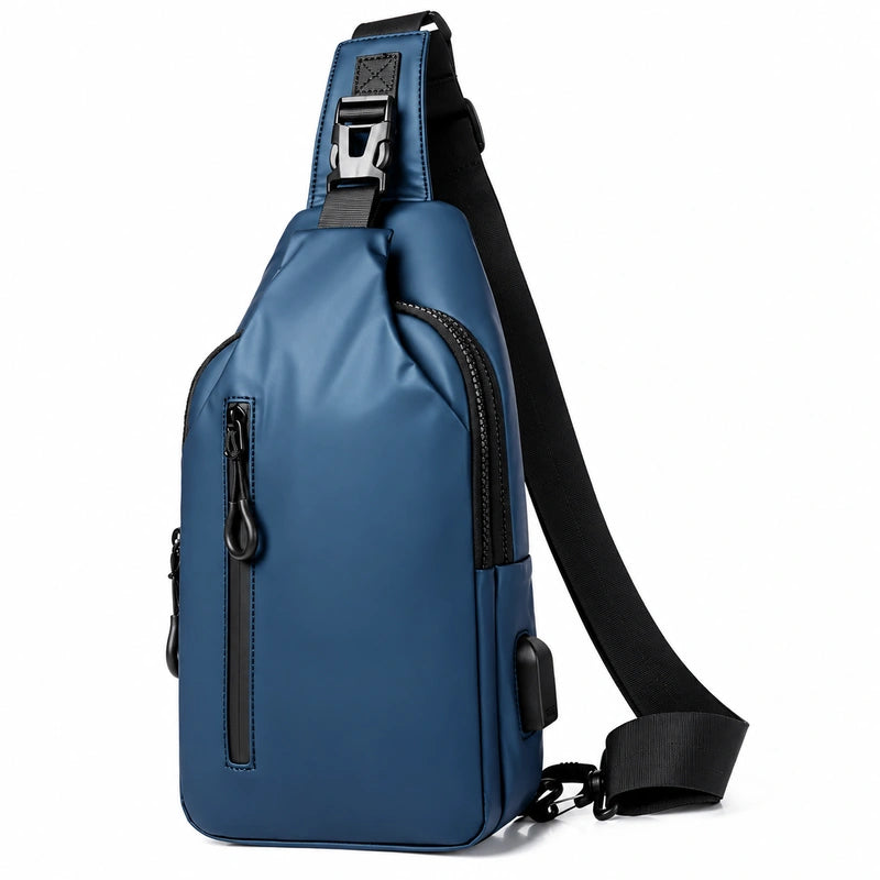 Water resistant Sling Bag – Compact for Commute & Travel Essentials - Blue