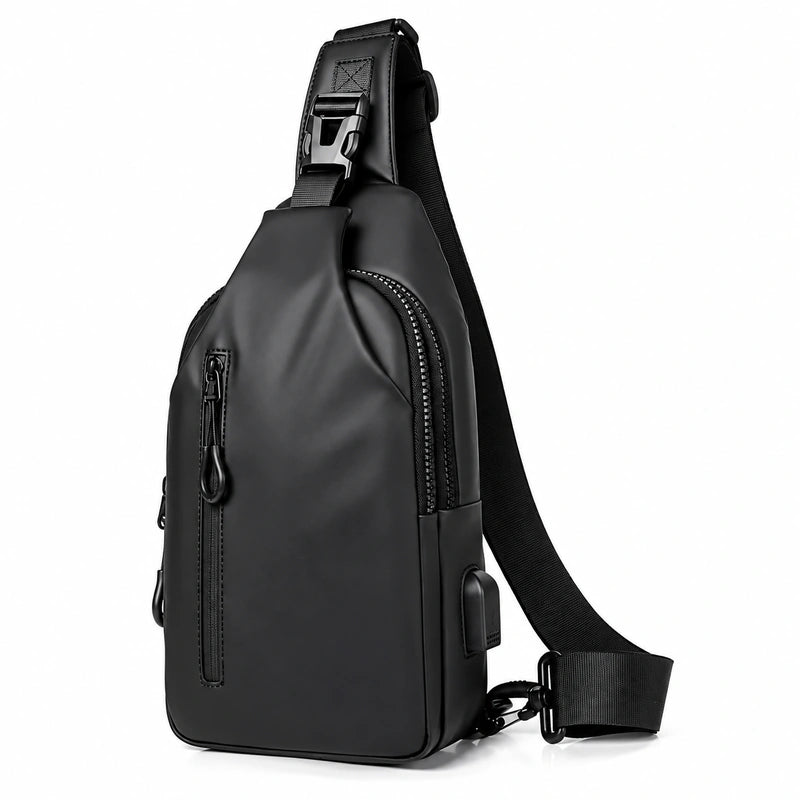 Water resistant Sling Bag – Compact for Commute & Travel Essentials - Black