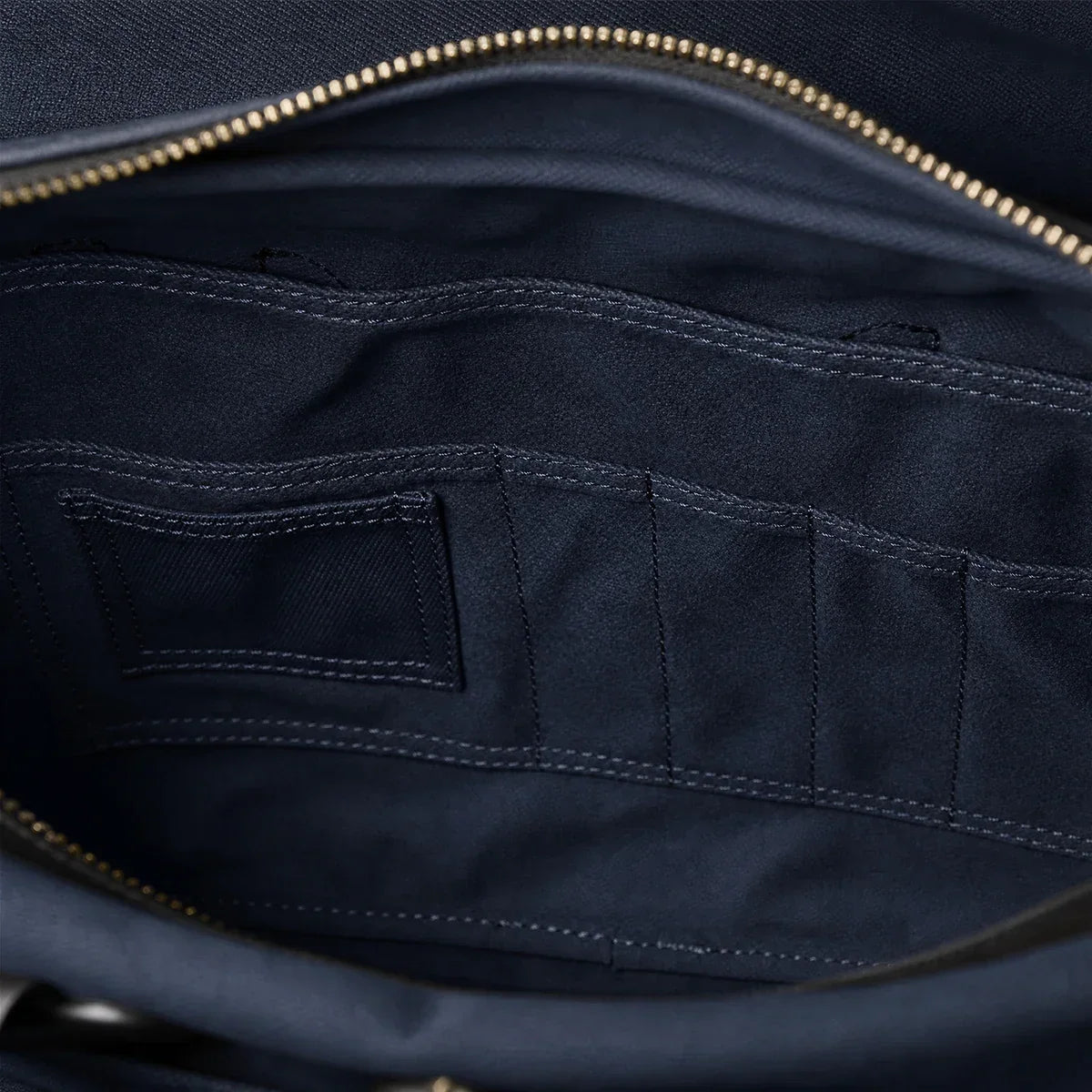 Waxed Canvas Flap Briefcase with Leather Handles