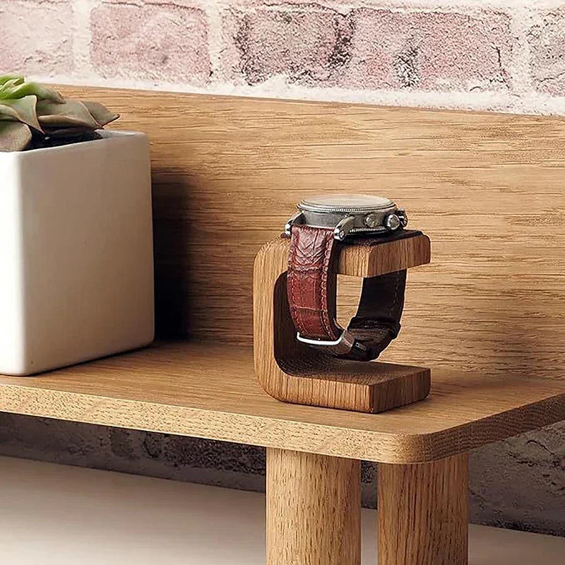 Wooden Watch Stand – Minimalist Single Watch Display Holder