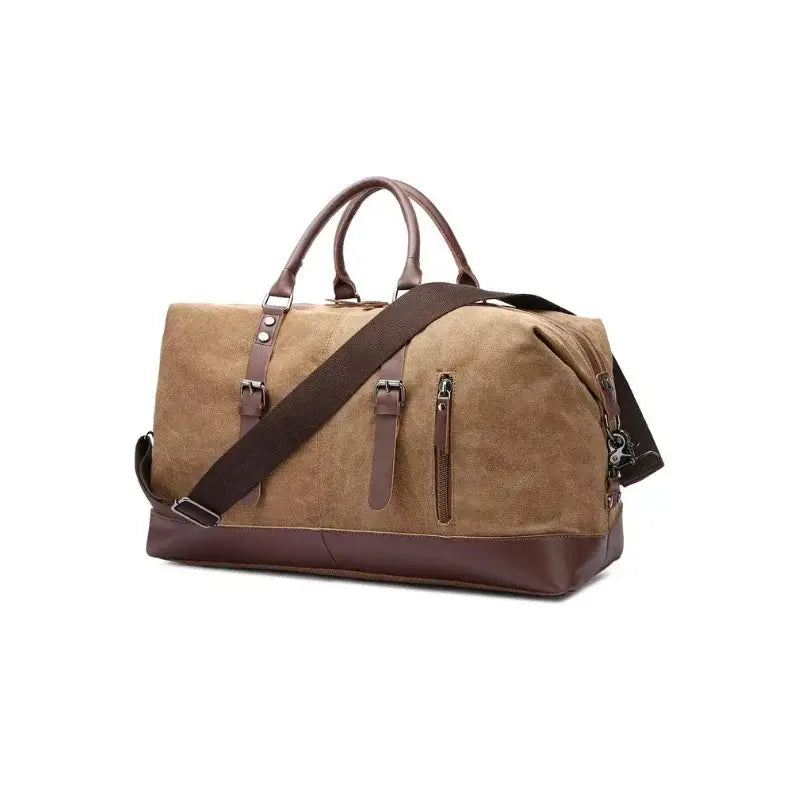 Men’s Canvas Duffle Bag – Multi-Pocket Weekend Travel Bag