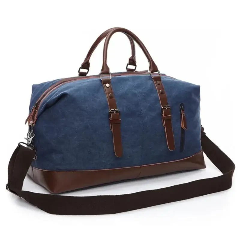Men’s Canvas Duffle Bag – Multi-Pocket Weekend Travel Bag