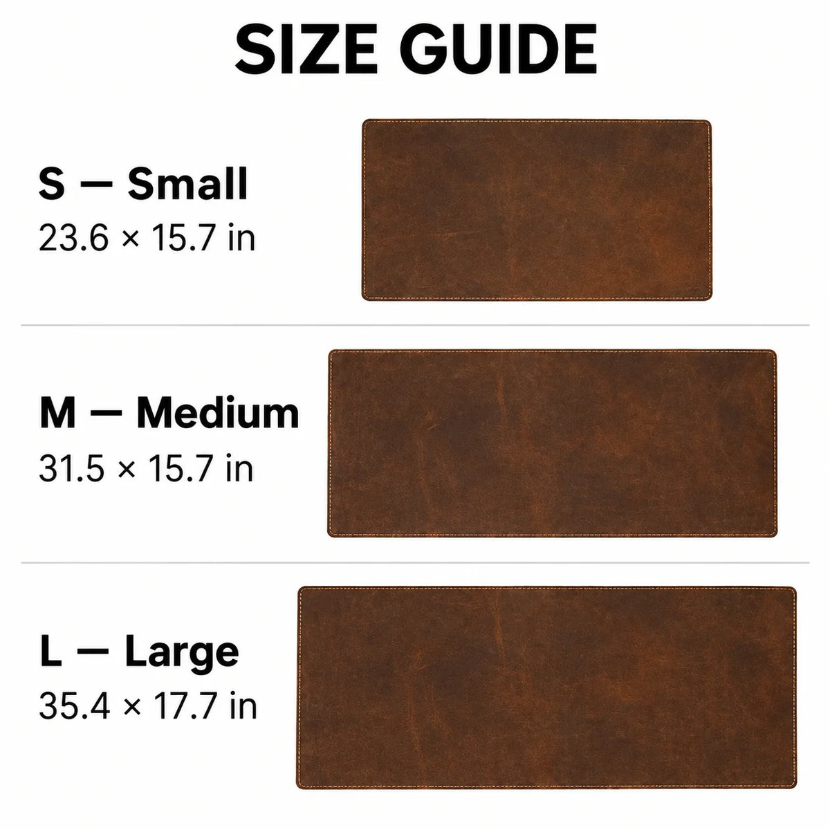 Leather Desk Mat - Genuine Cowhide Desk Pad & Mouse Pad