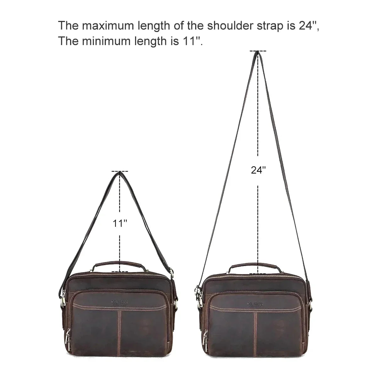 Compact Leather Briefcase for 11 Inch Tablet