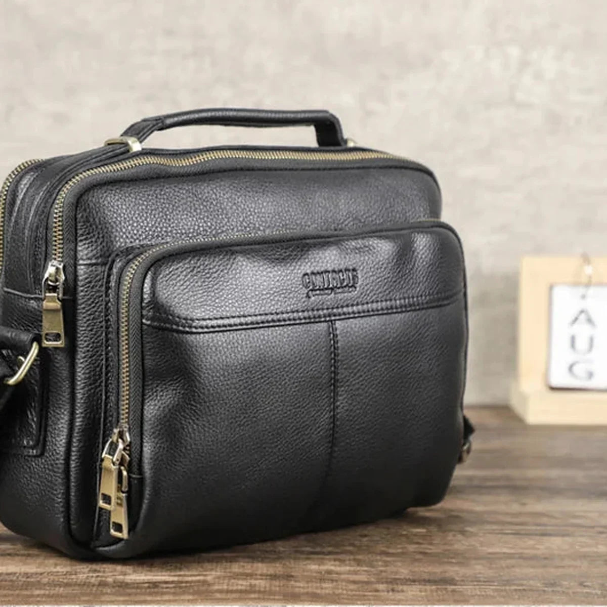 Compact Leather Briefcase for 11 Inch Tablet