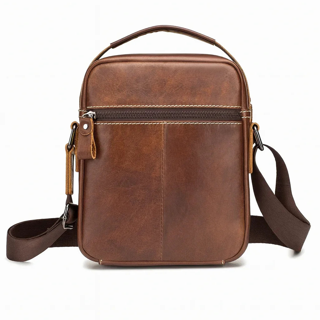 Leather Crossbody Bag for Men – Vertical Everyday Carry