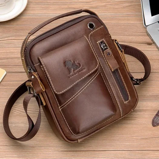 Leather Crossbody Bag for Men – Vertical Everyday Carry