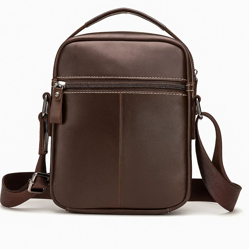 Leather Crossbody Bag for Men – Vertical Everyday Carry