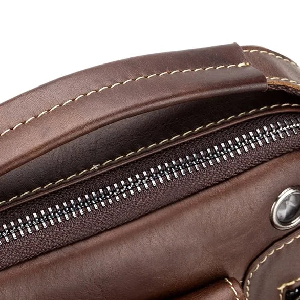 Leather Crossbody Bag for Men – Vertical Everyday Carry