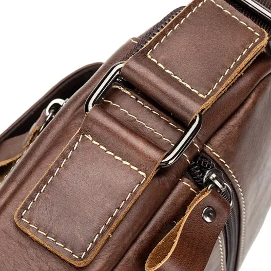 Leather Crossbody Bag for Men – Vertical Everyday Carry