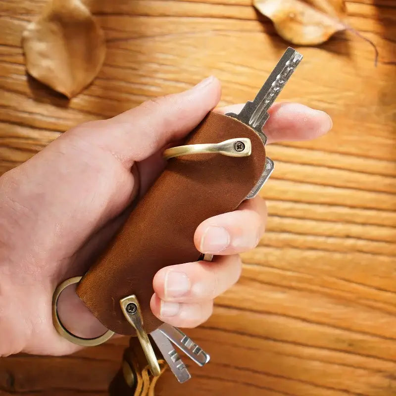 Leather Key Holder – Crazy Horse Key Organizer Case