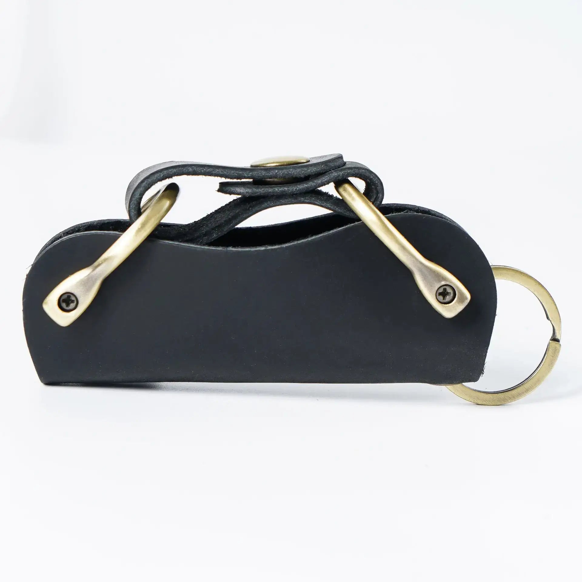 Leather Key Holder – Crazy Horse Key Organizer Case - Black