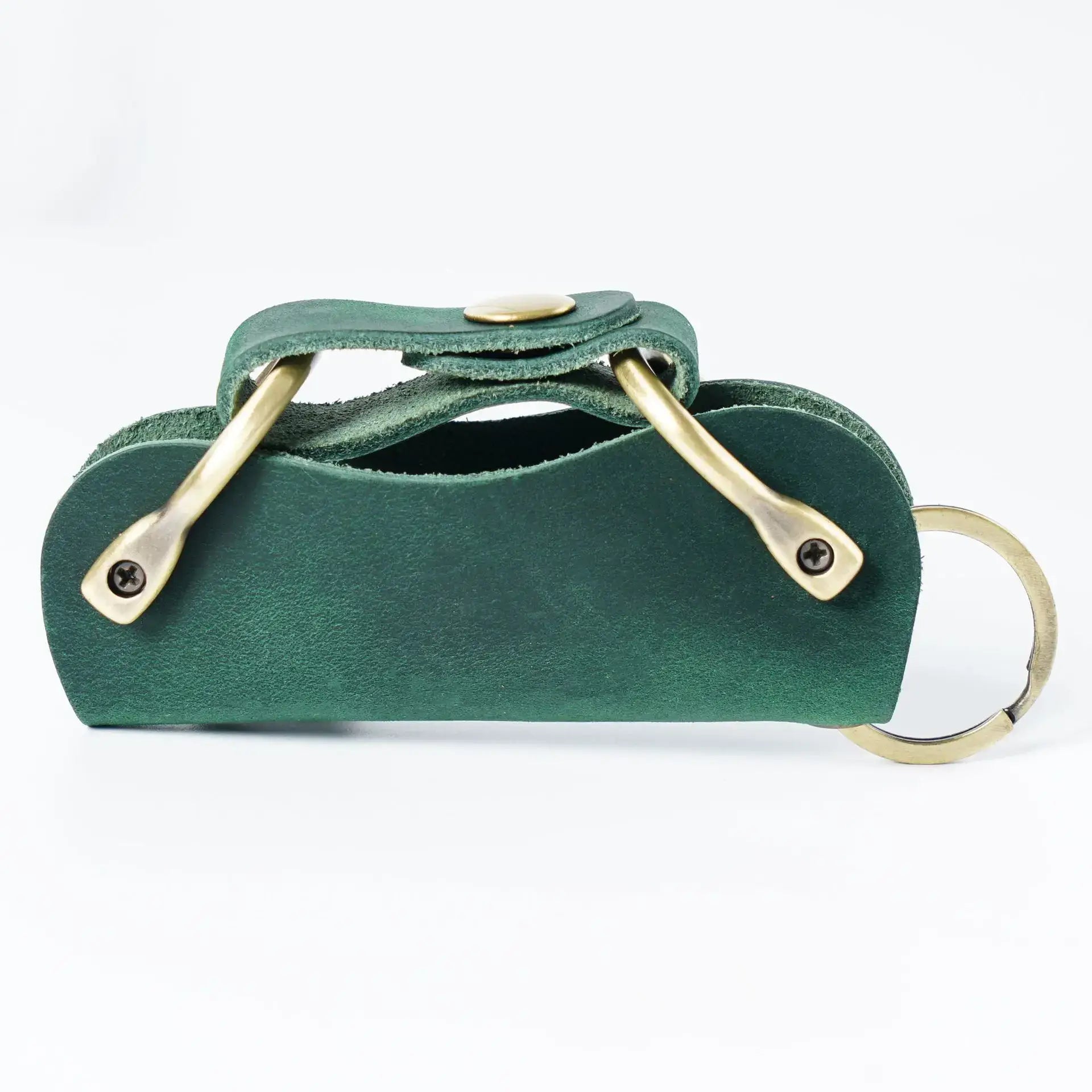 Leather Key Holder – Crazy Horse Key Organizer Case - Grenn