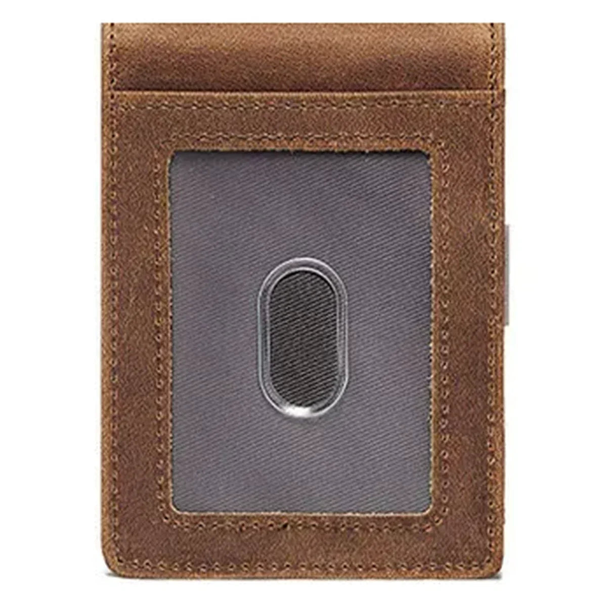 Leather Money Clip Wallet with Tracker Holder